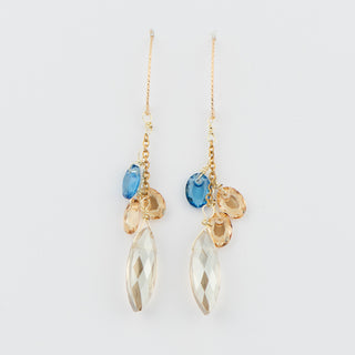Crystal Mix Earrings on Sparkling Gold-Filled Ear Wire To Roam With Love