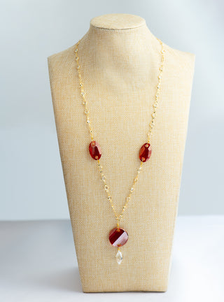 Long Crystal Chain with Swarovski Accents To Roam With Love
