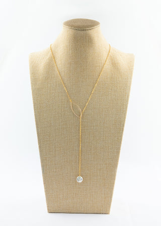 Pearl Lariat on Gold Filled Chain To Roam With Love