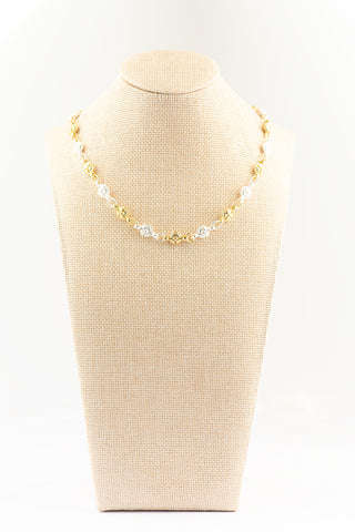 Mixed Metal Coin Cable Necklace To Roam With Love