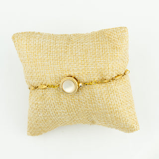 Freshwater Pearl Bracelet with Mother of Pearl Box Clasp To Roam With Love