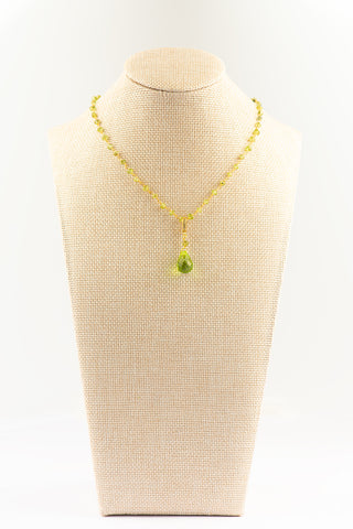 Peridot necklace with removable Peridot Pendant