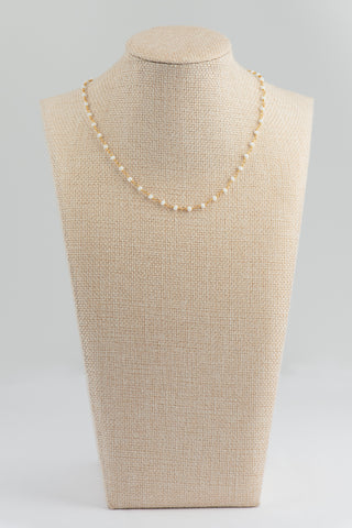 Petite White Chalcedony Choker To Roam With Love