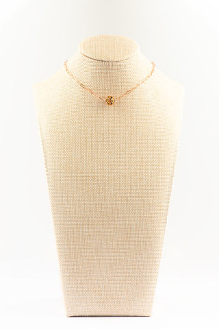 Rose Gold Paperclip Choker with Bali Ball Feature To Roam With Love