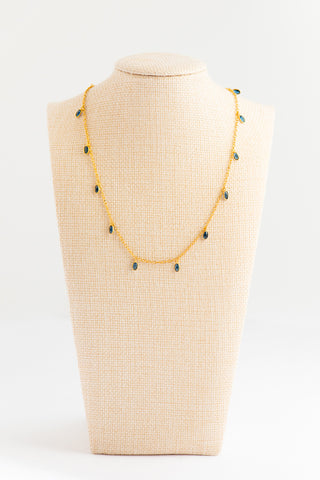 Sapphire Gold Necklace To Roam With Love