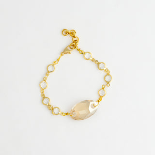 Swarovski Crystal Gold Bracelet To Roam With Love