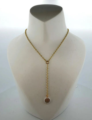 Dainty Pearl 14K Gold Filled Y Necklace To Roam With Love